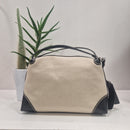 Gianni Chiarini borsa  linea ALIFA in tessuto panna e nera