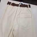 KIKISIX pantalone BARREL color panna