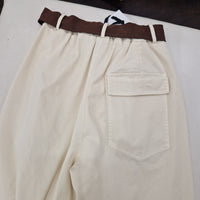 KIKISIX pantalone BARREL color panna
