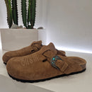 Taji sabot color sand con treccia