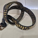 Alberto Luti cintura nera con borchie oro alta 2,5cm