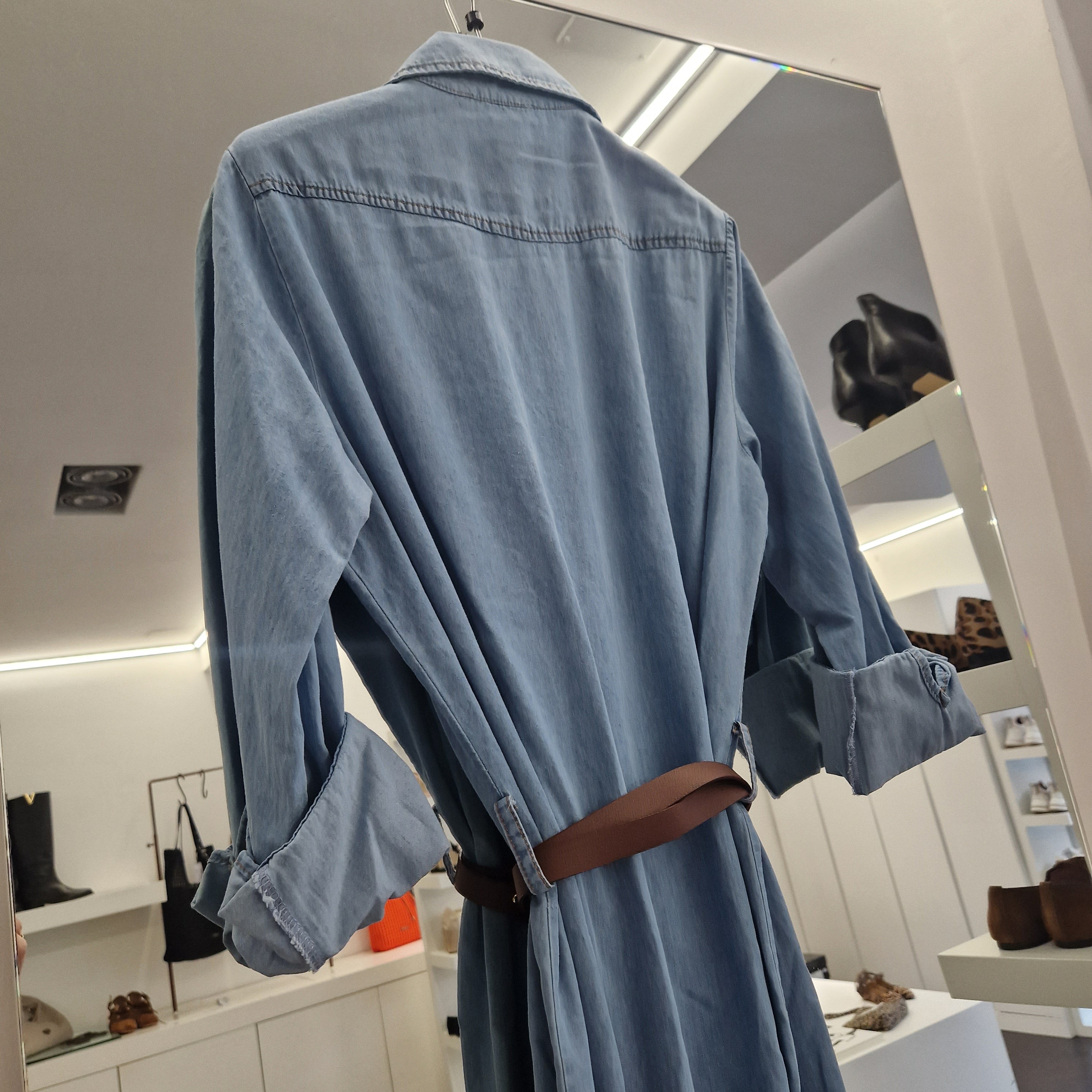 KIKISIX abito chemisier jeans