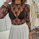 Kikisix body in pizzo marrone