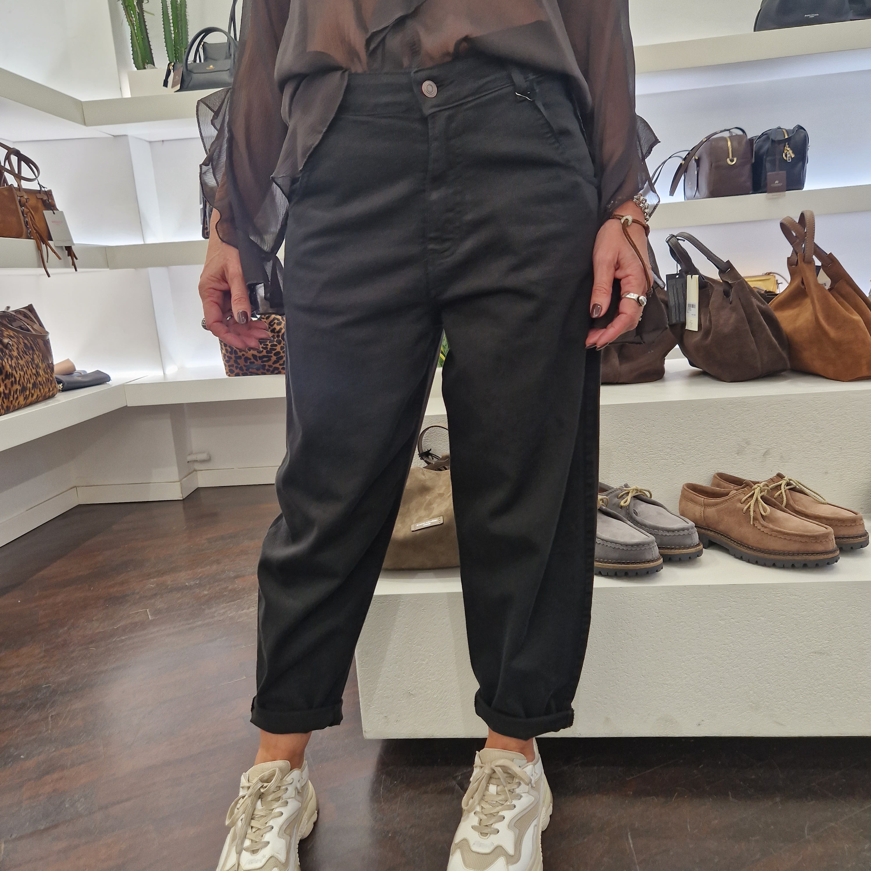 KIKISIX pantalone CAROLINA nero