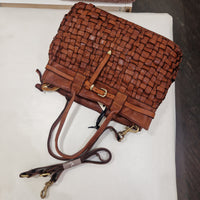 Campomaggi borsa linea PENELOPE intrecciata color cuoio