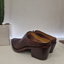 Zolfo sabot intrecciato marrone