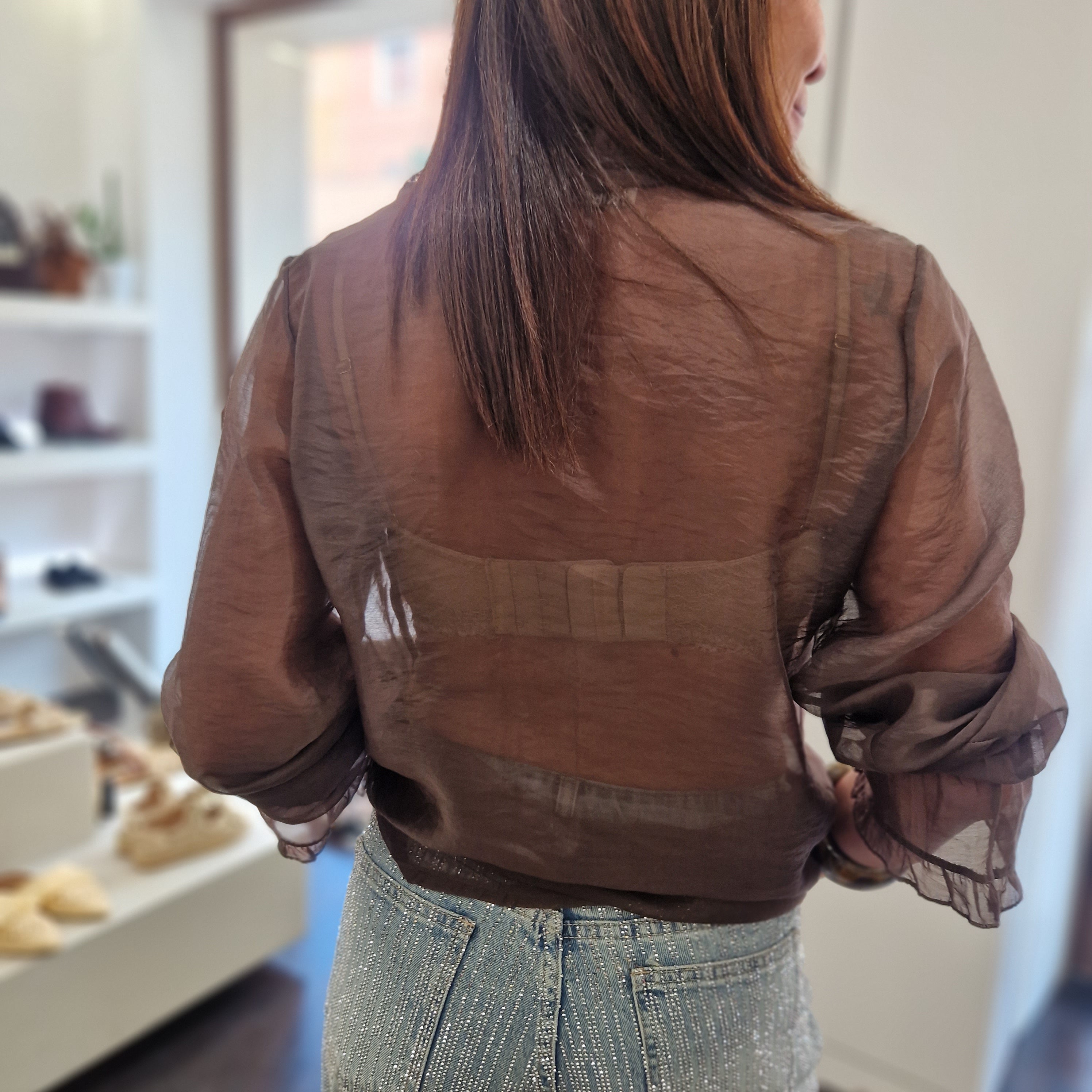 Kikisix camicia POLLY con rouge sulla manica