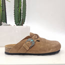 Taji sabot color sand con treccia