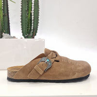Taji sabot color sand con treccia