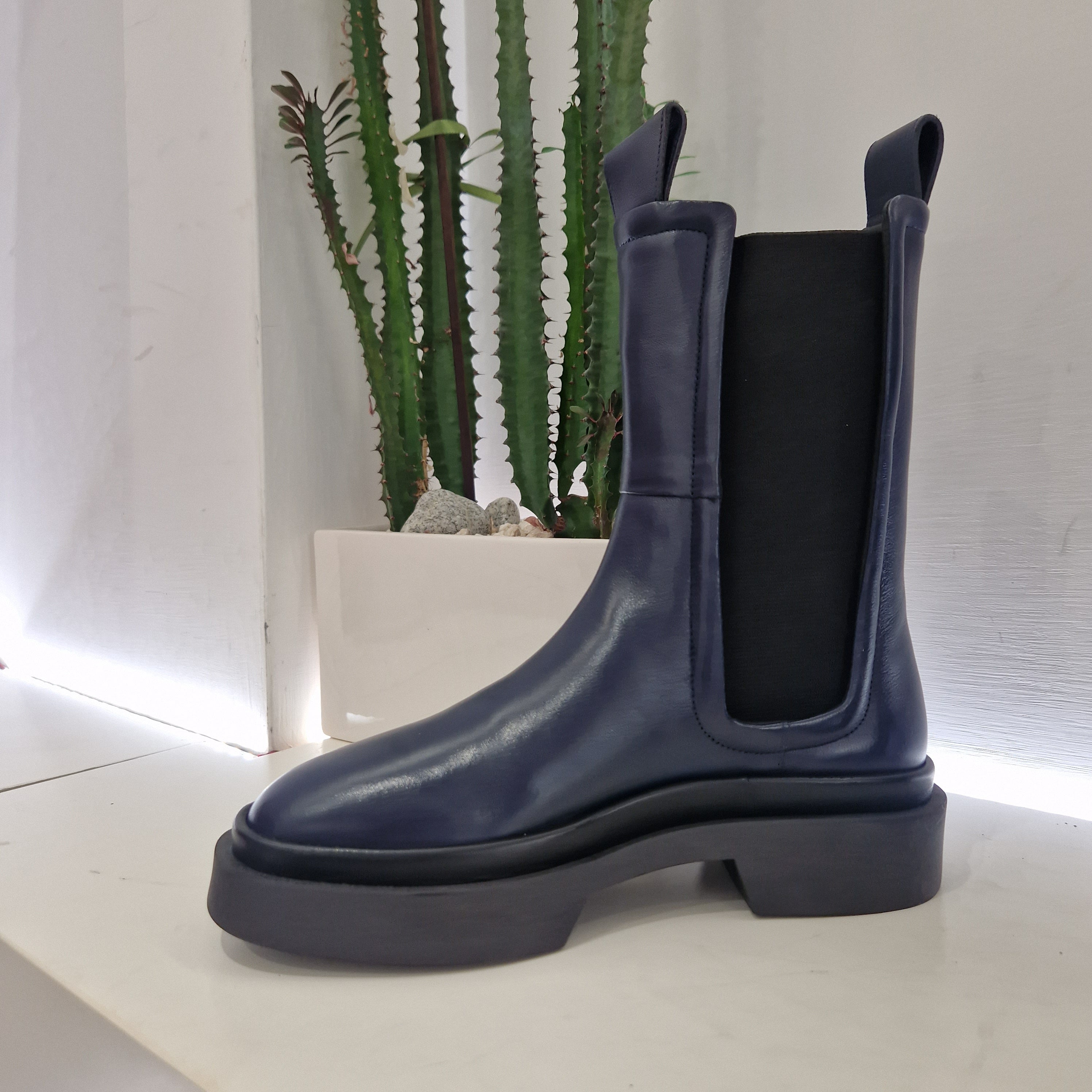 Stivaletto beatles CINDY pelle blu