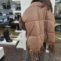 Mantella PIUMINO con bordo ecopelliccia