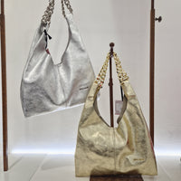 Marc Ellis borsa SHEILA DO pellame laminato catena oro