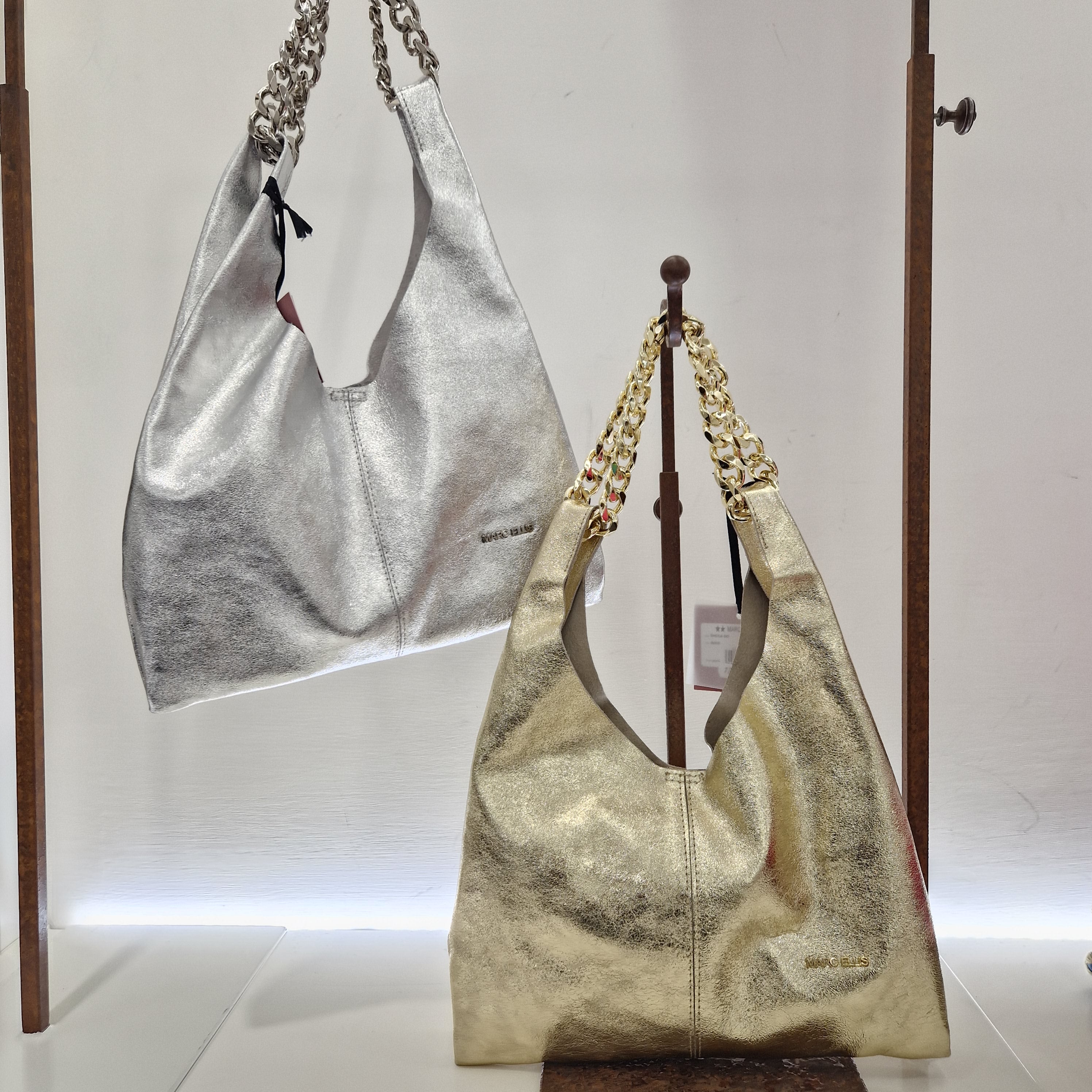 Marc Ellis borsa SHEILA DO pellame laminato catena oro