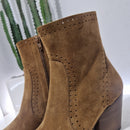 ENJOY stivaletto texano scamosciato color cuoio