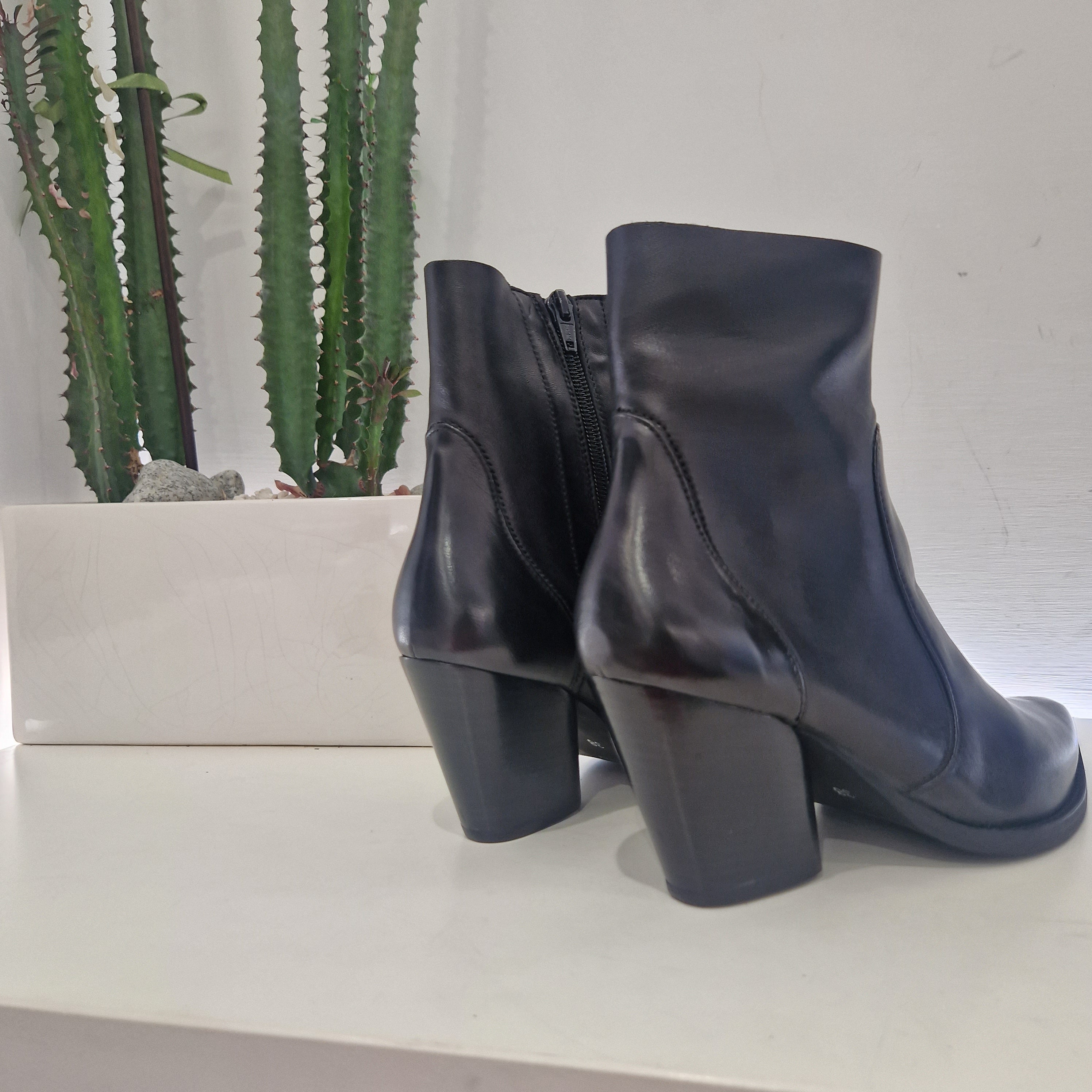 ENJOY stivaletto texano pelle nero