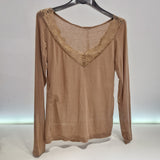 Kikisix maglia con scollo in pizzo