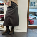 Gonna in ecopelle  color moro