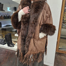 Mantella PIUMINO con bordo ecopelliccia