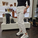 KIKISIX pantalone CARROT bianco