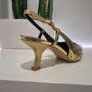 Bruno Premi scarpa lavorazione laser metallic oro