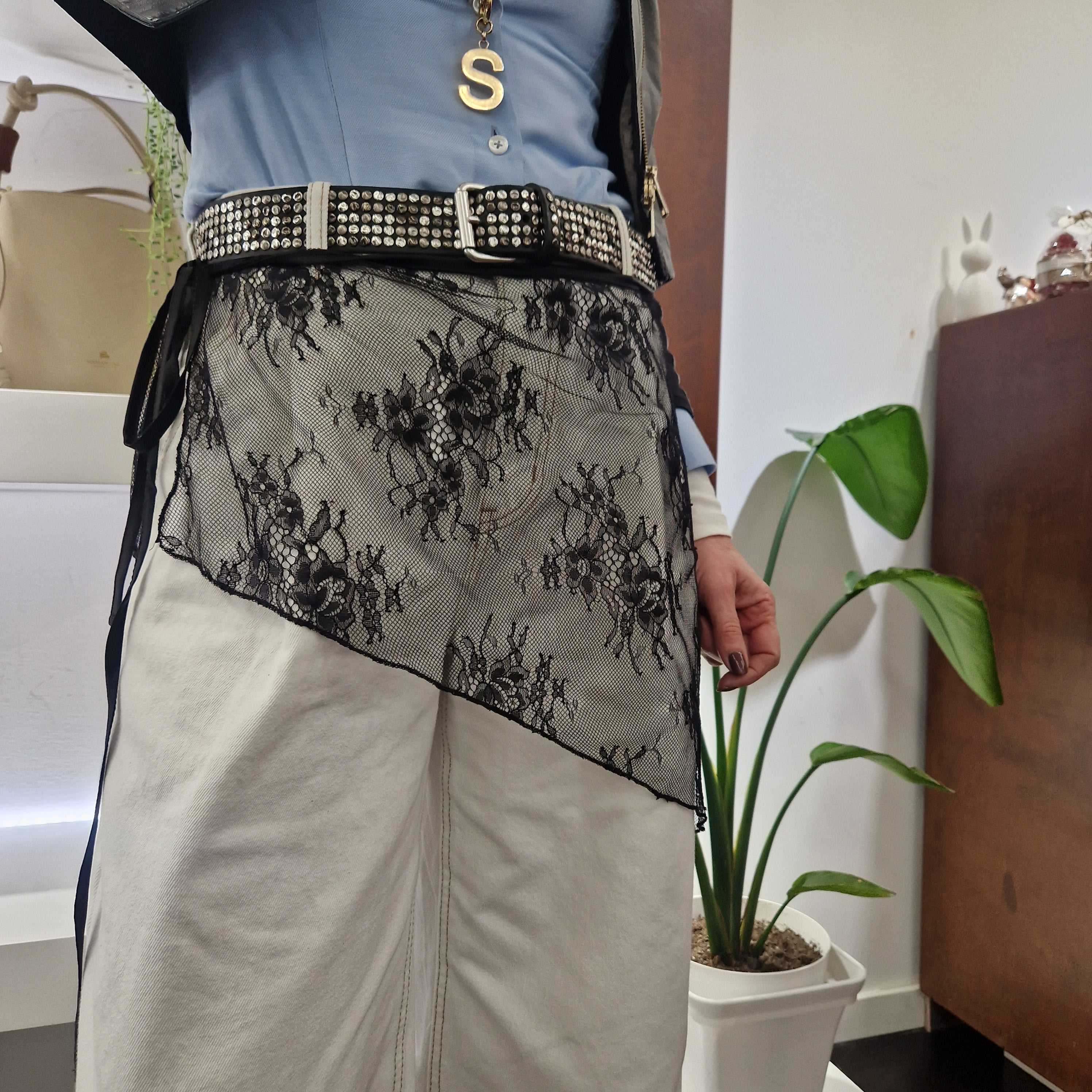 Accessorio foulard in pizzo