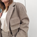 Giacca over in tessuto spinato