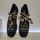 Palomitas ballerina in suede nero