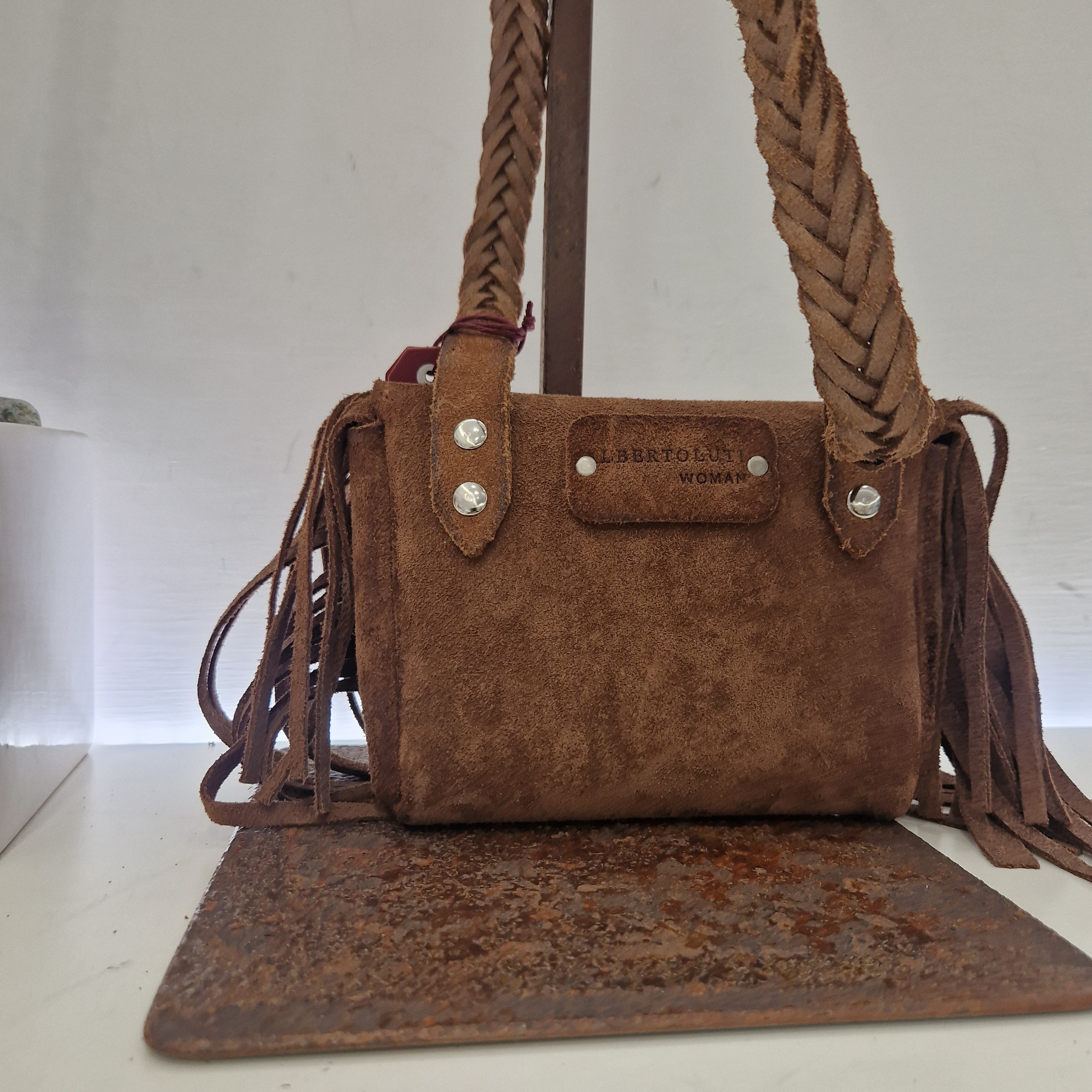 Alberto Luti borsa piccola frange