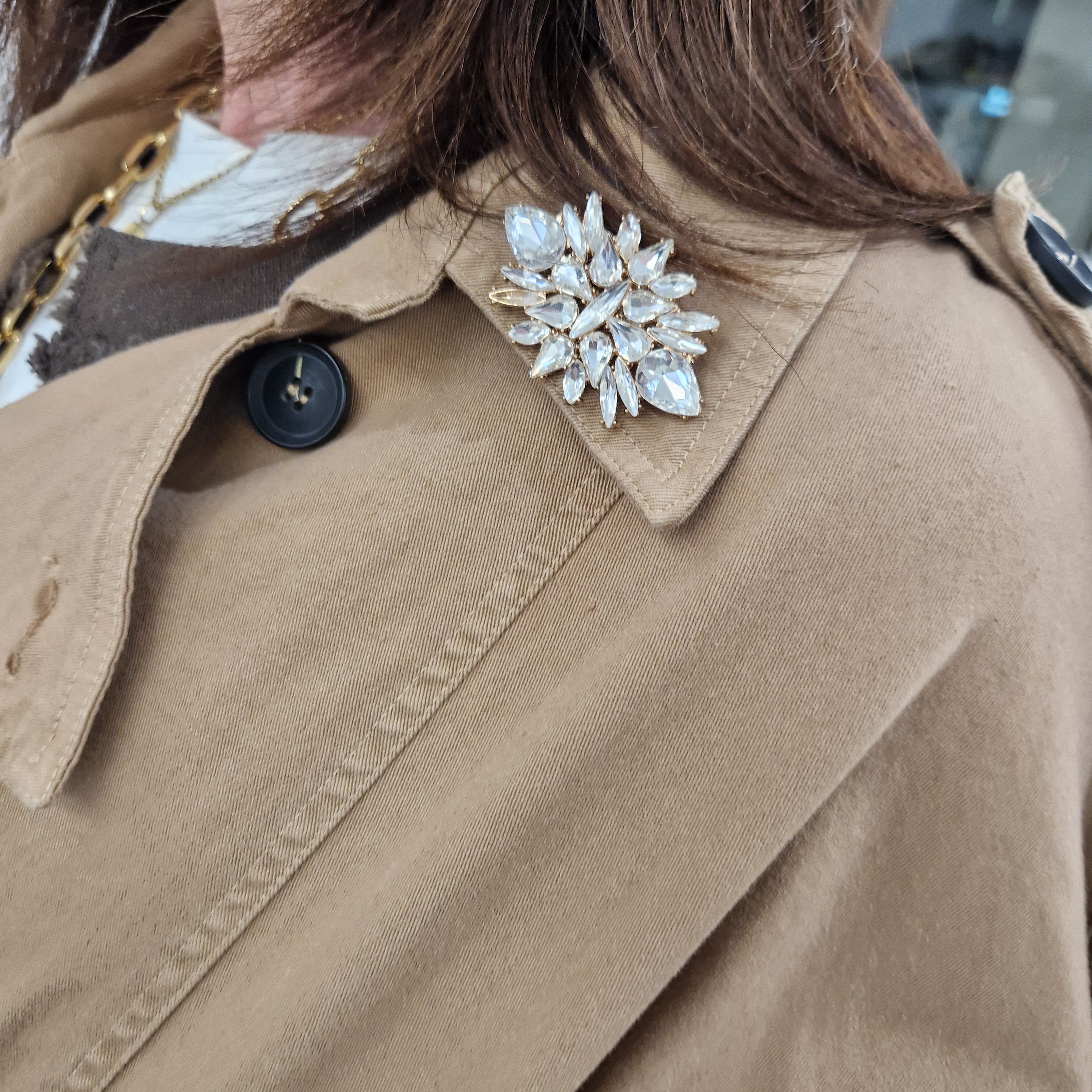 Giacca modello bomber over color nocciola