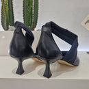Isabelle Paris scarpa aperta nera tacco 5 cm