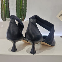 Isabelle Paris scarpa aperta nera tacco 5 cm