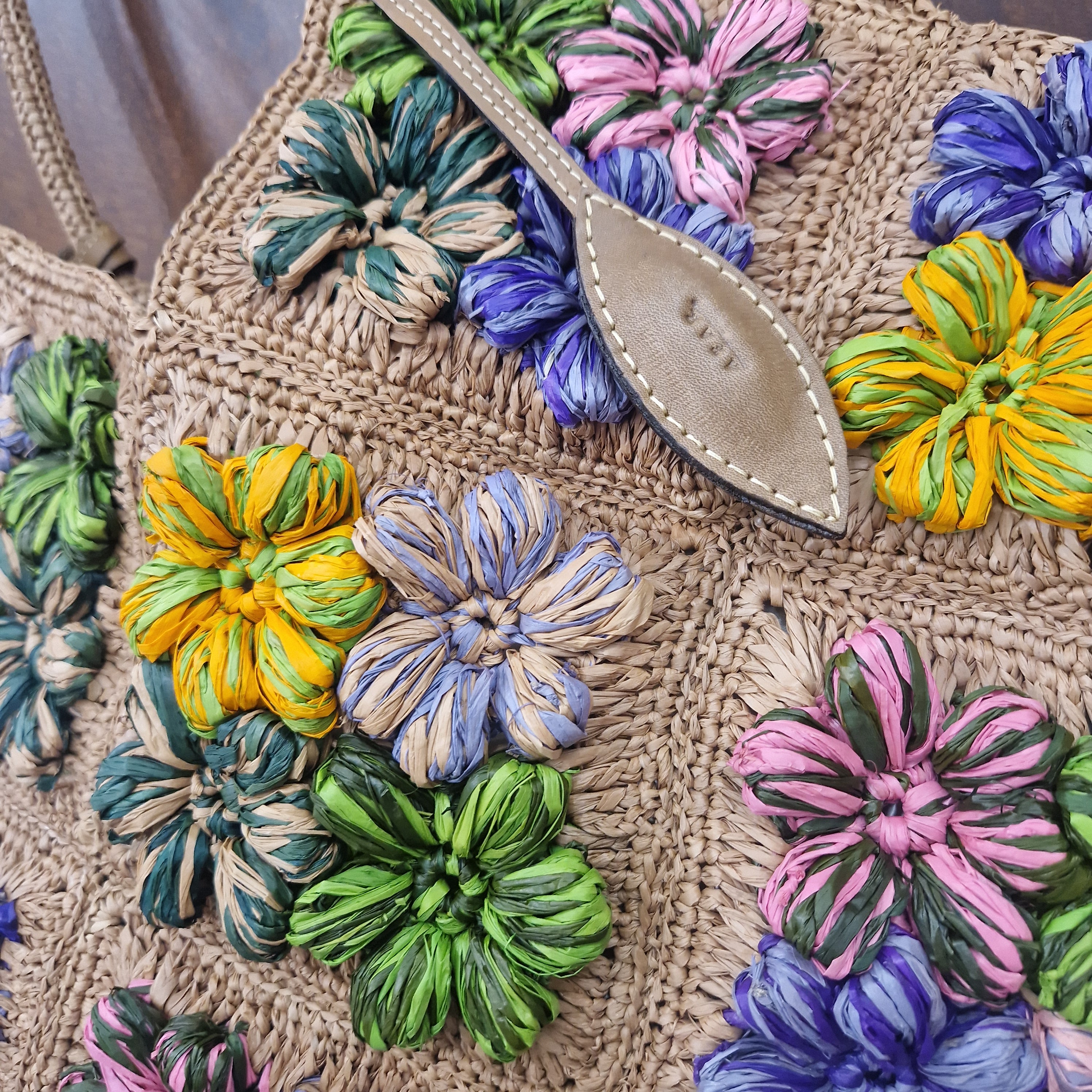 Afar borsa intrecciata a mano DESIRÈ color multi