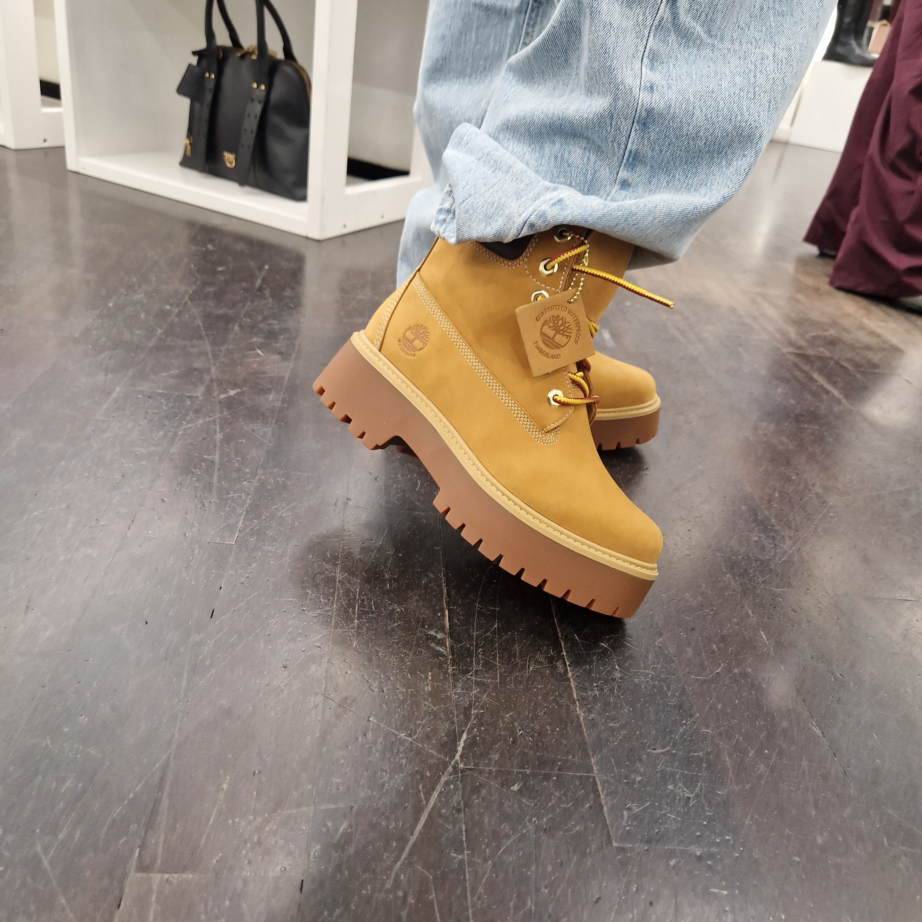 TIMBERLAND Stivaletti Stone Street 6 Inch Lace Up pelle beige