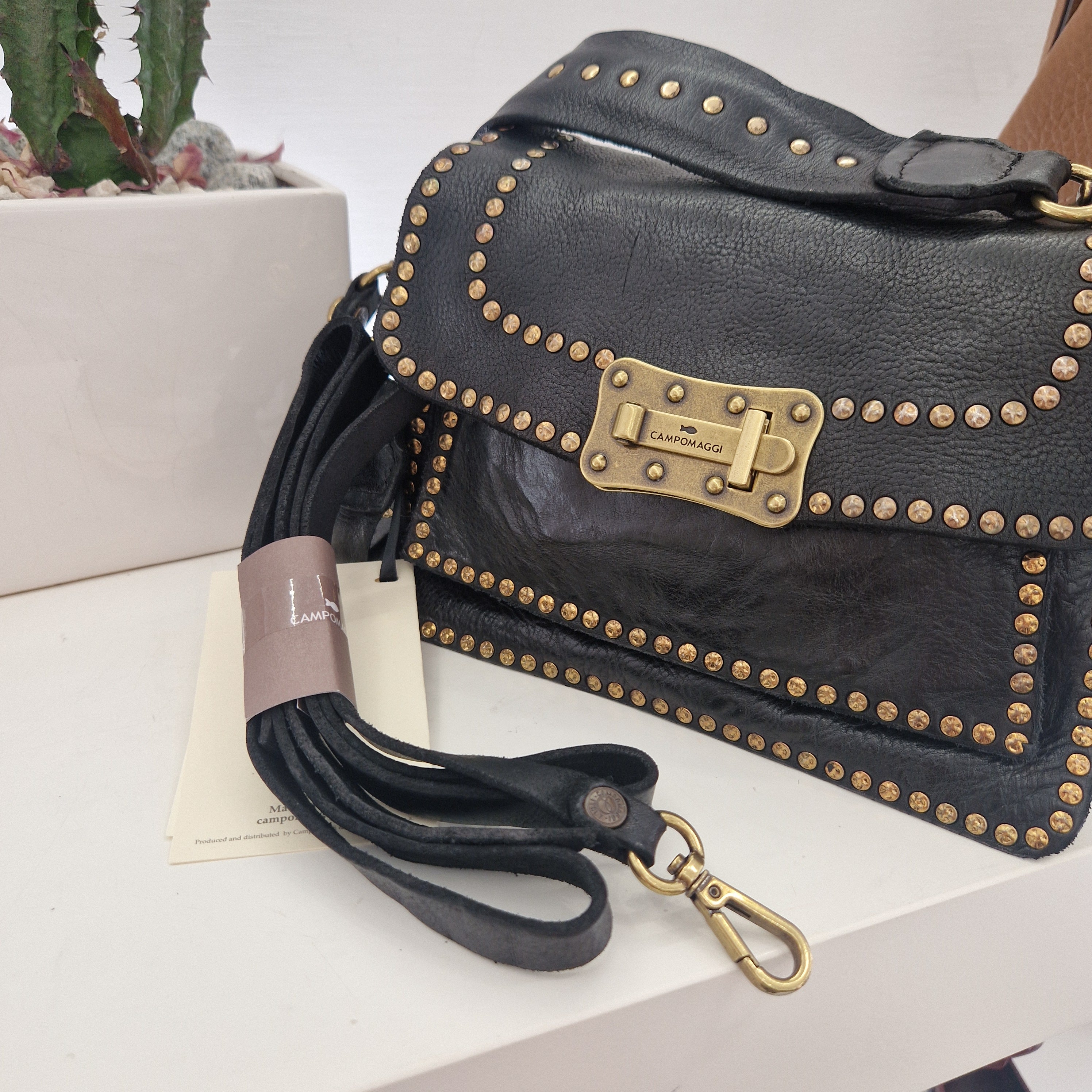 Campomaggi Agnese bag gold rivets 