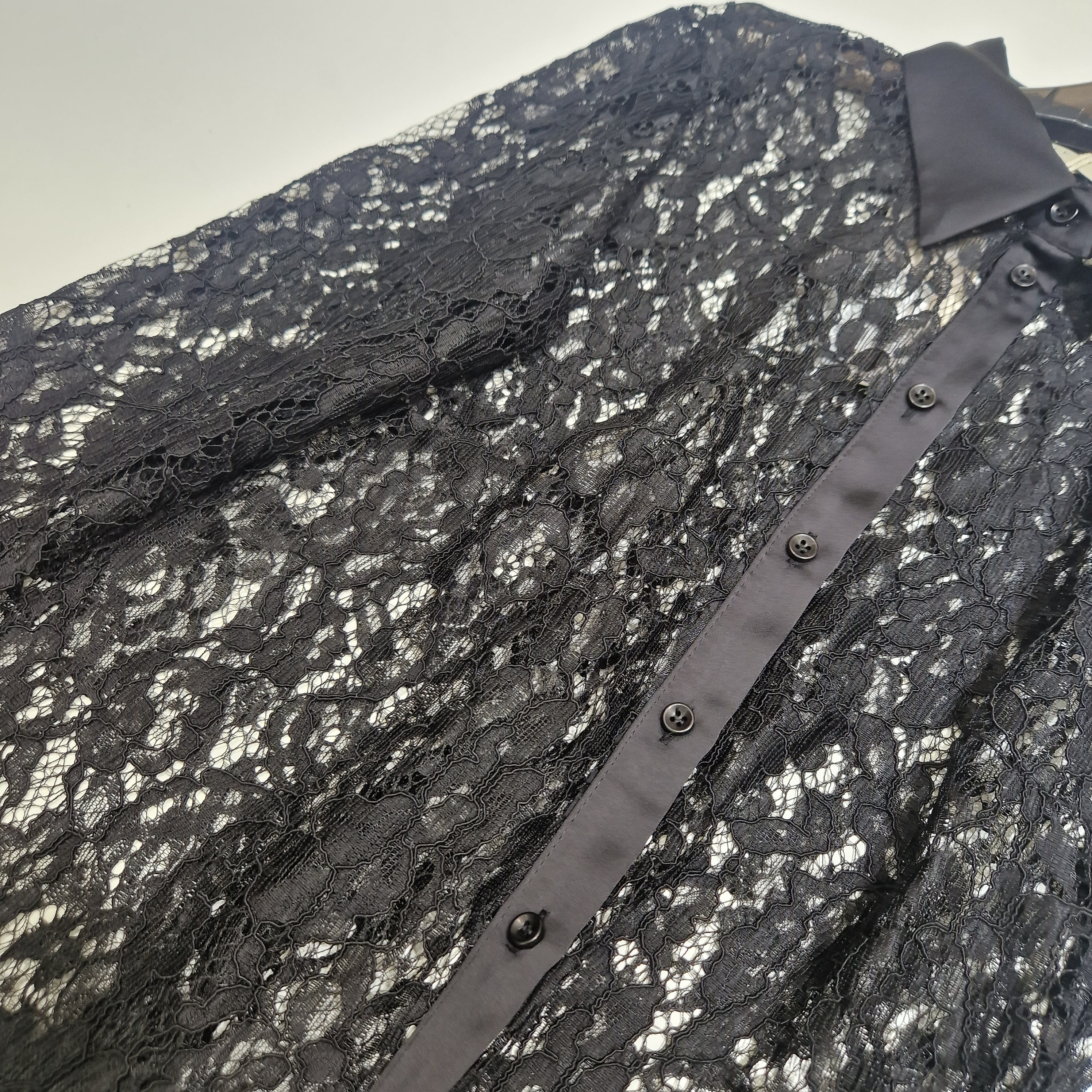 Kikisix camicia in pizzo nera