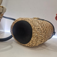 PINKO borsa LOVE SUMMER BASKET formato piccolo in rafia
