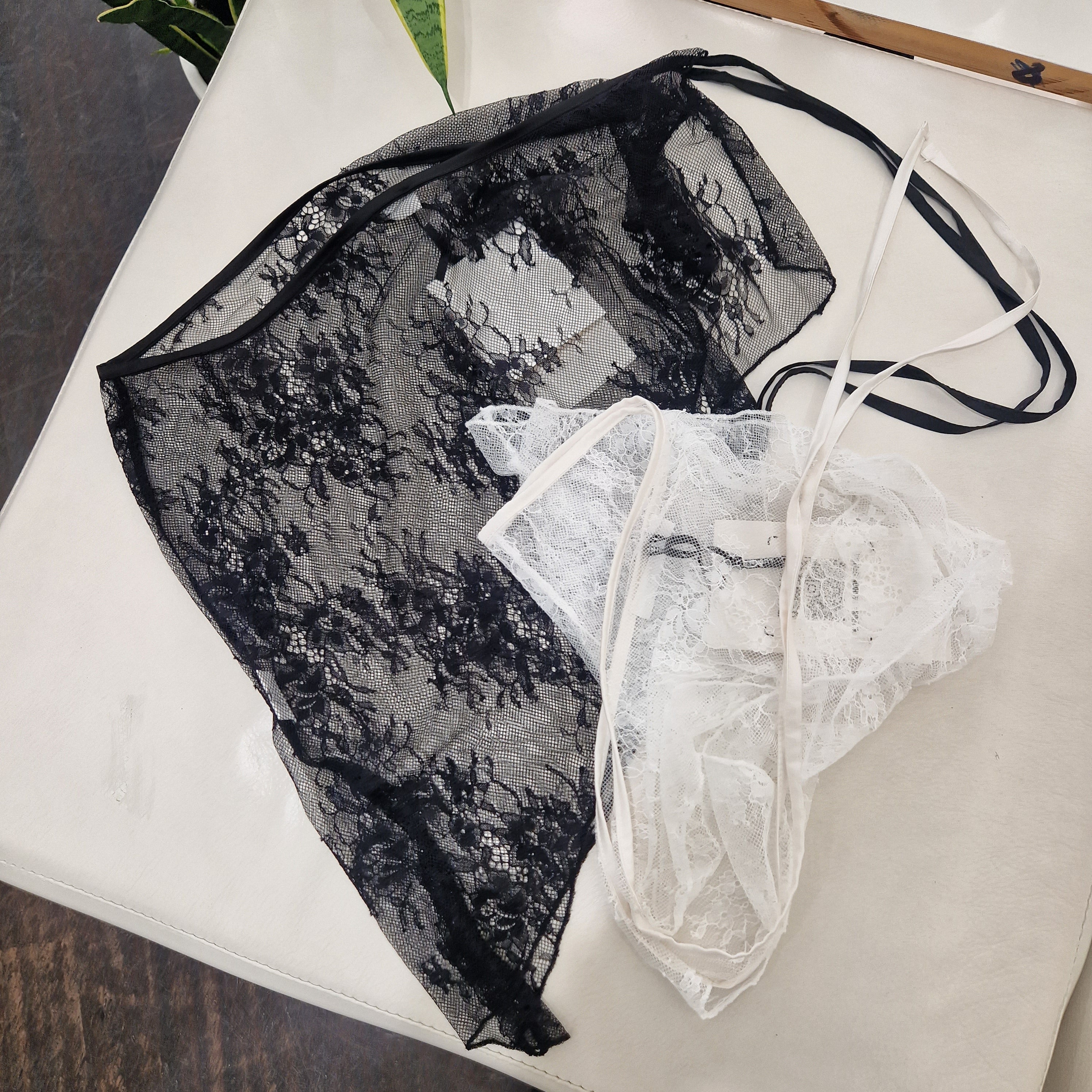 Accessorio foulard in pizzo