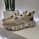 Voile Blanche sneaker beige/ oro dettaglio paillettes