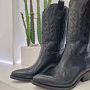 Stivale MIAMI stile texano nero tacco 4cm