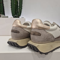 Moa sneakers modello running fulmine glitter bronzo