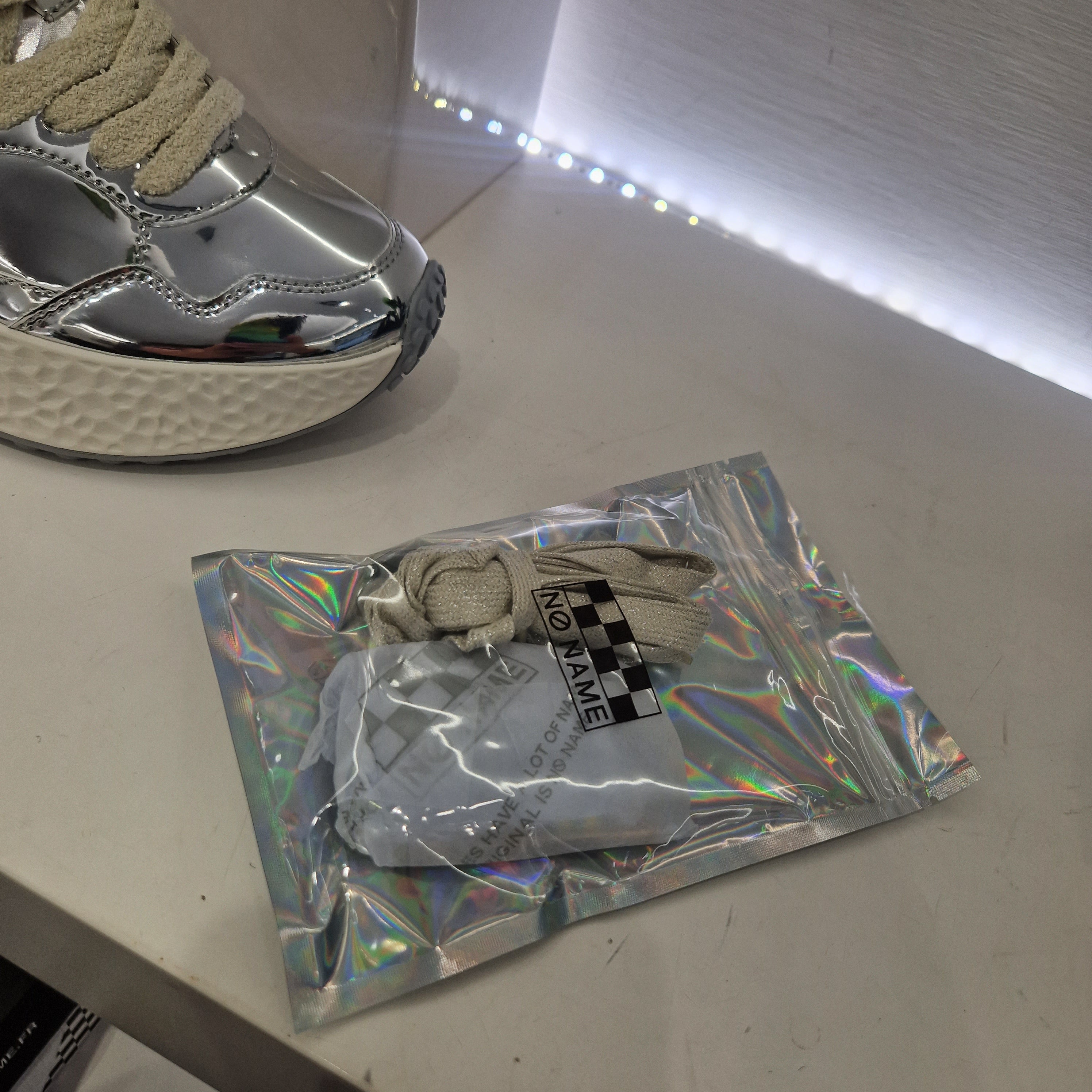 NO NAME sneaker CARTER JOGGER W color argento specchio
