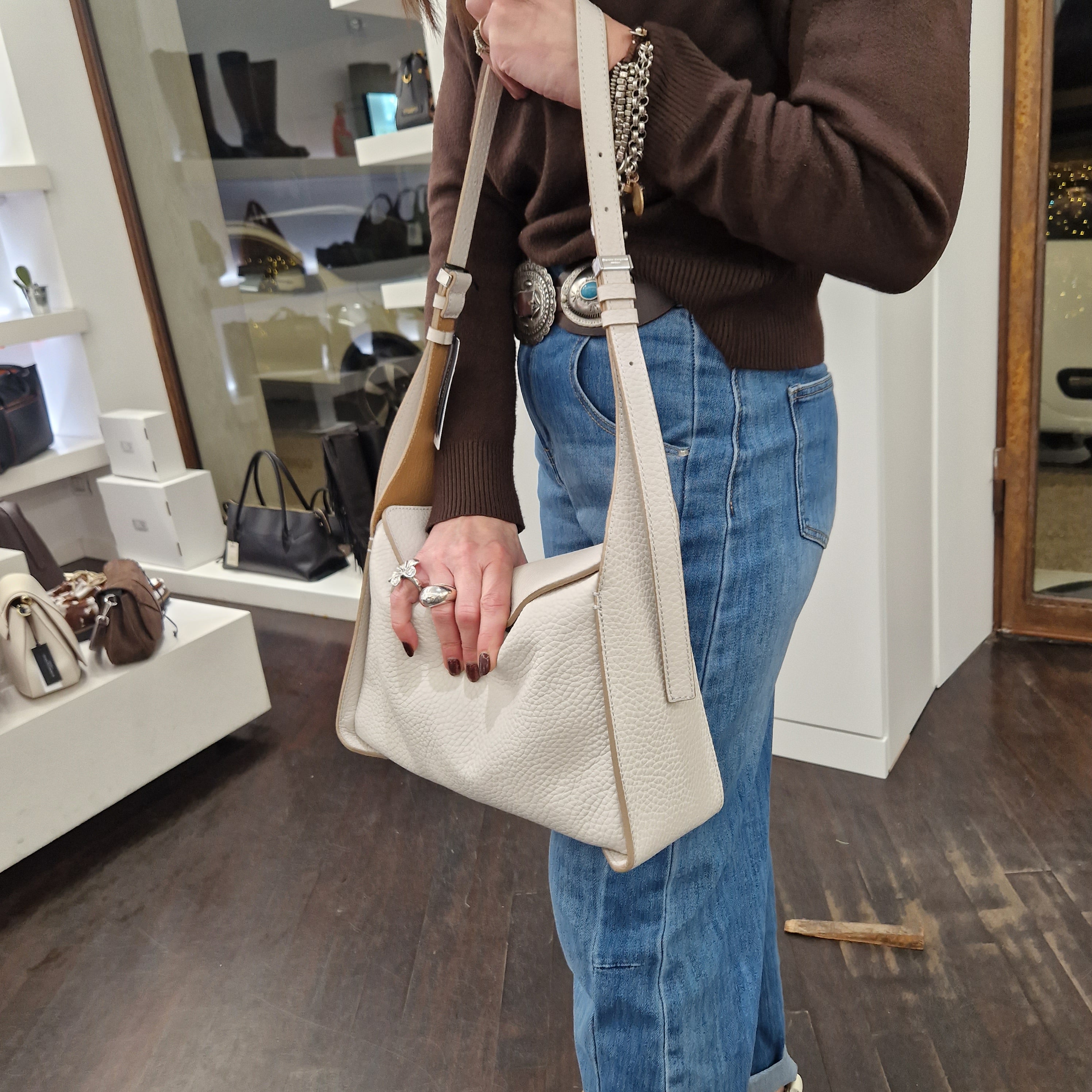 Gianni Chiarini borsa PENELOPE pelle panna