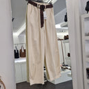 KIKISIX pantalone BARREL color panna