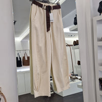 KIKISIX pantalone BARREL color panna