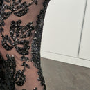 Kikisix pantalone ZARINA paillettes nero