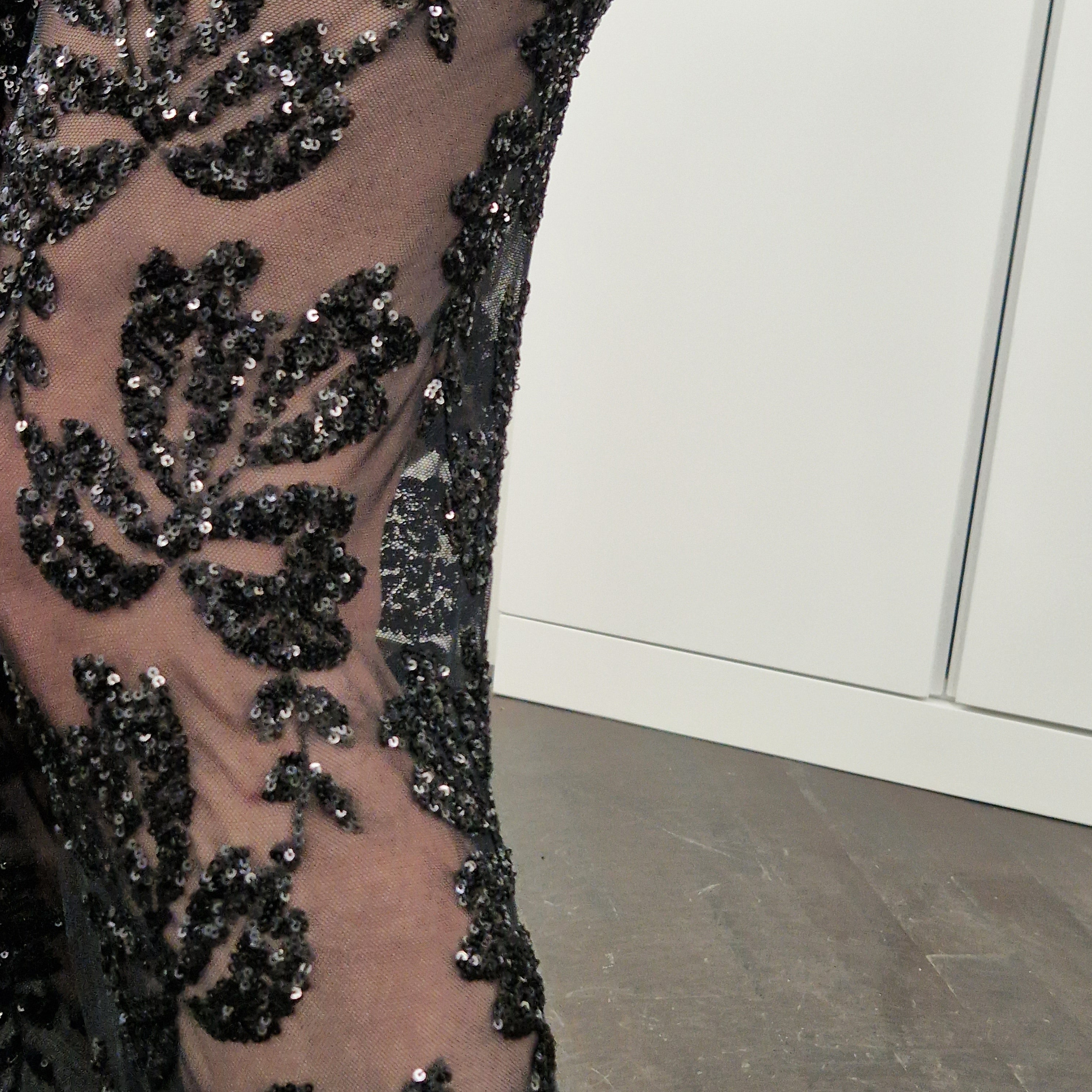 Kikisix pantalone ZARINA paillettes nero