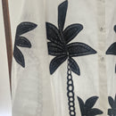 Camicia con palme ricamate
