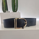 Pinko cintura alta 6 cm maxi fibbia oro