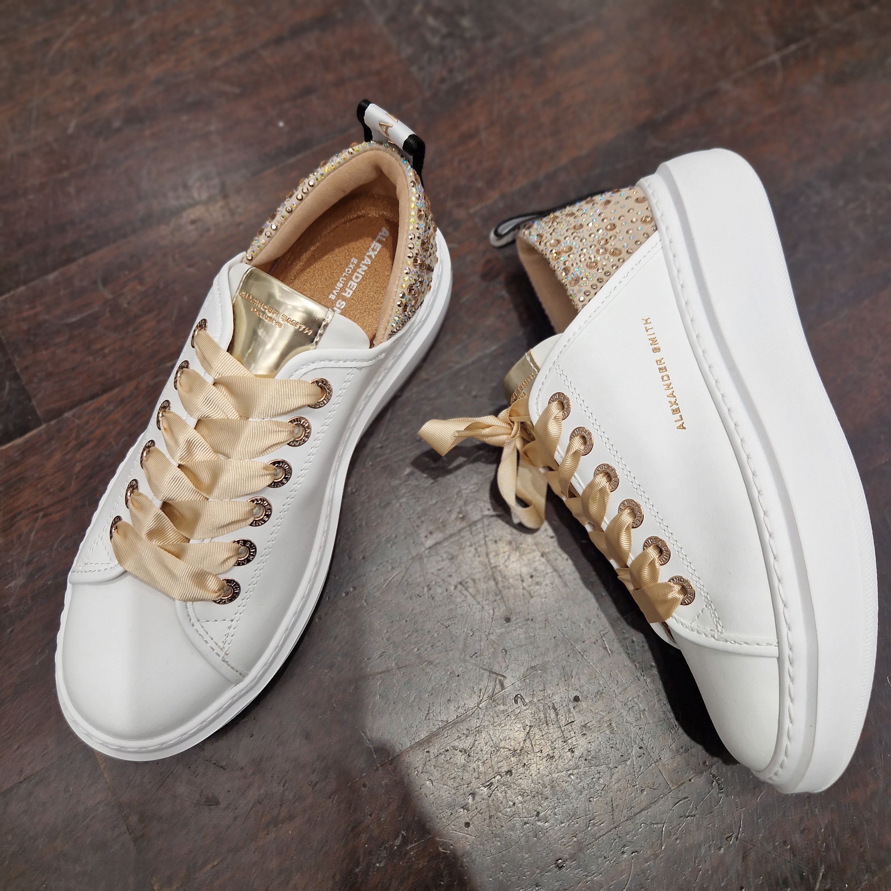 Alexander Smith bianca  modello Wembley strass maxi champagne