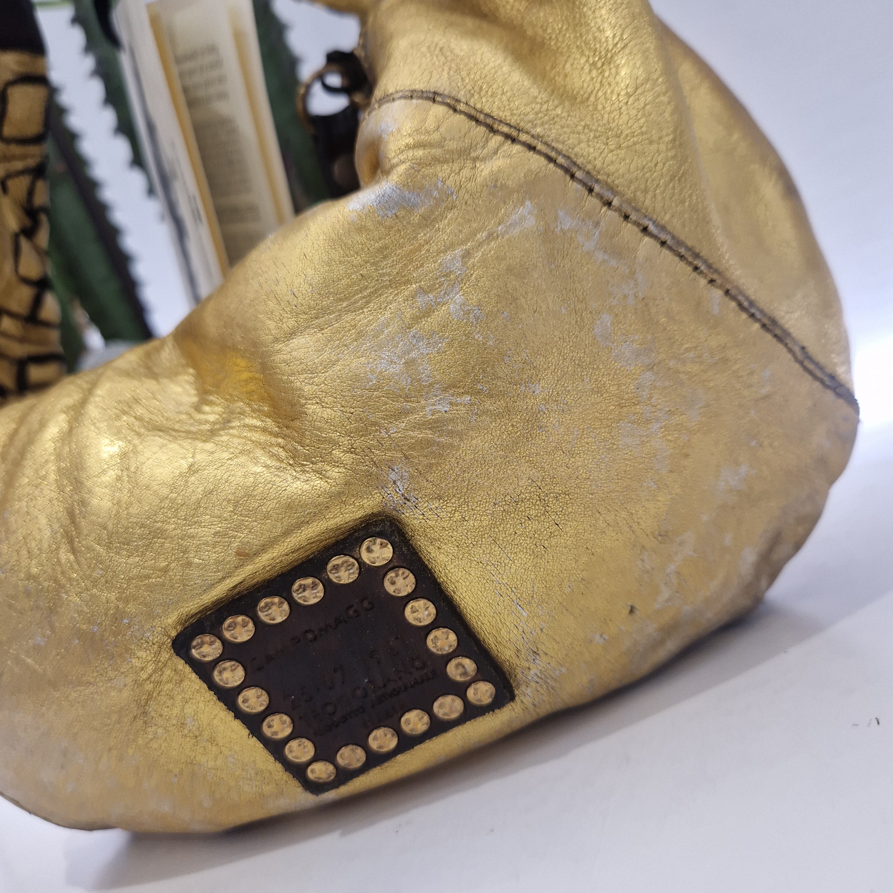 Campomaggi borsa intrecciata oro